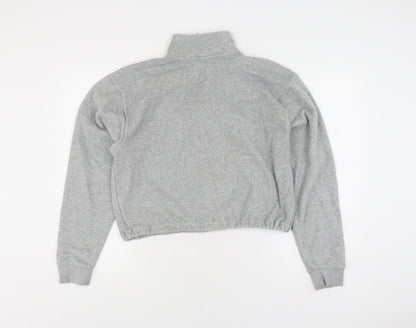 Urban Unisex Grey Fleece Sweatshirt M Zip Casual