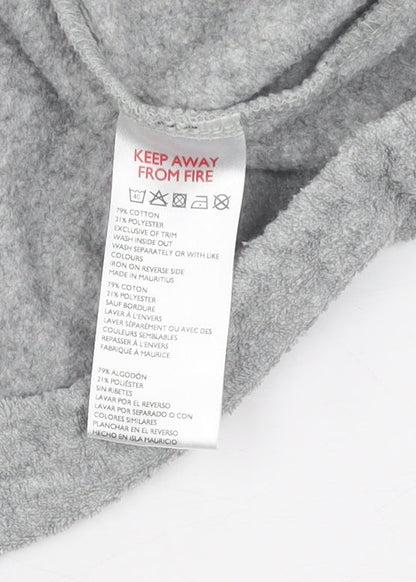 Urban Unisex Grey Fleece Sweatshirt M Zip Casual