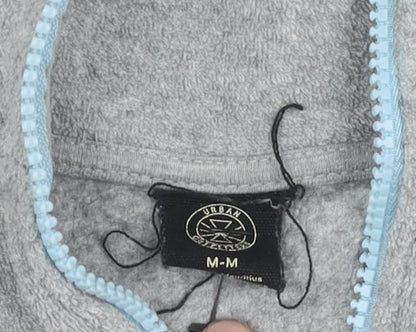 Urban Unisex Grey Fleece Sweatshirt M Zip Casual