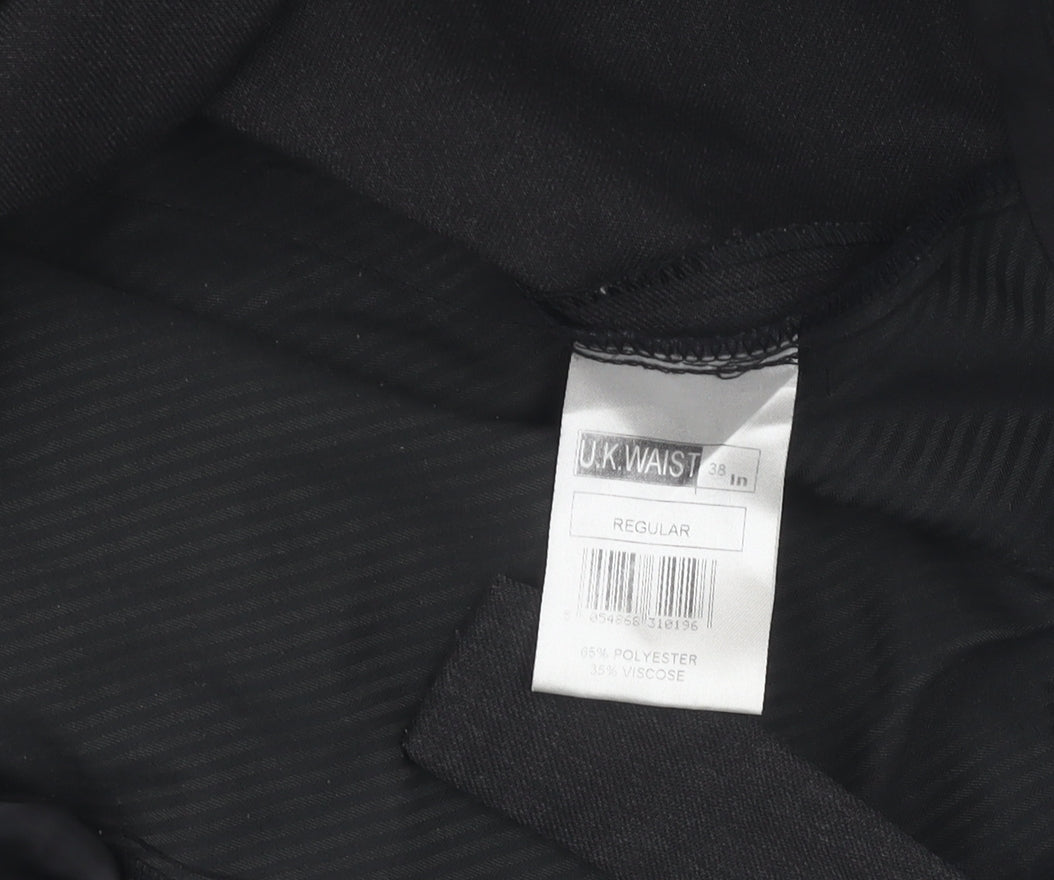 Burton Men's Black 38 Trousers Polyester Viscose