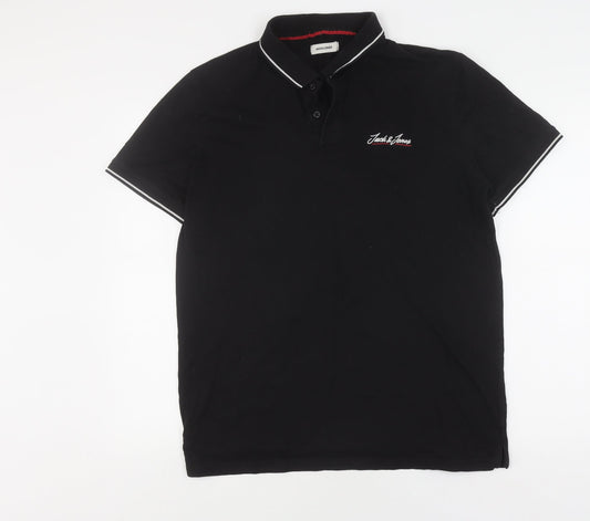 Jack & Jones Men's Black XL Polo Shirt