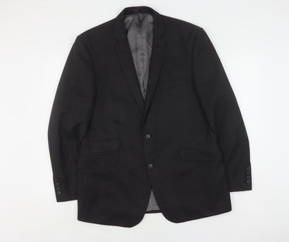 Mens UK Size 44 Burton Regular Black Suit Jacket