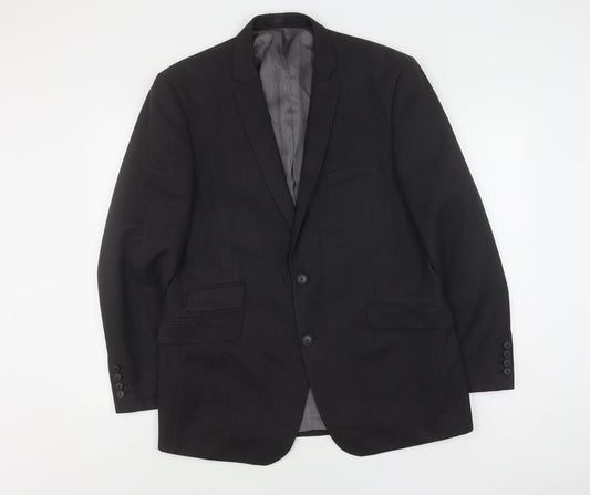 Mens UK Size 44 Burton Regular Black Suit Jacket