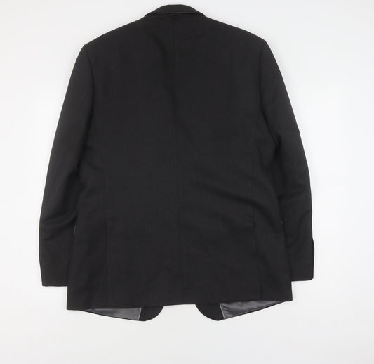 Mens UK Size 44 Burton Regular Black Suit Jacket