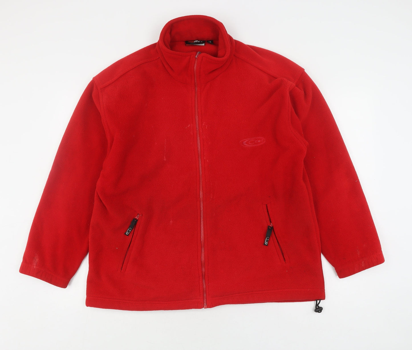 Geeb Women's Red Fleece Jacket Size 14 Casual Wear