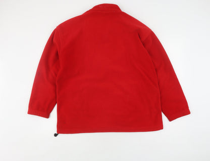 Geeb Women's Red Fleece Jacket Size 14 Casual Wear