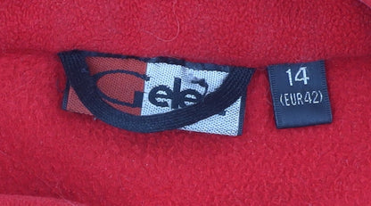 Geeb Women's Red Fleece Jacket Size 14 Casual Wear