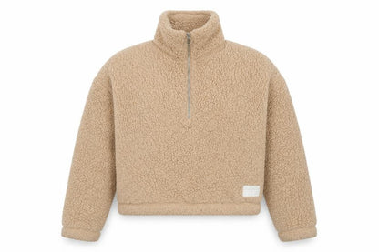 Womens UK Size XS Hollister Beige Pullover Hoodie