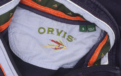 Mens UK Size S Orvis Blue Pullover Sweatshirt