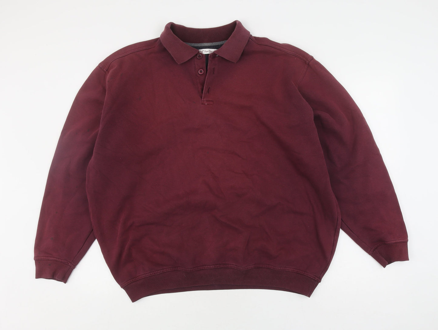 EWM Pure Classics Men's XL Purple Long Sleeve Polo