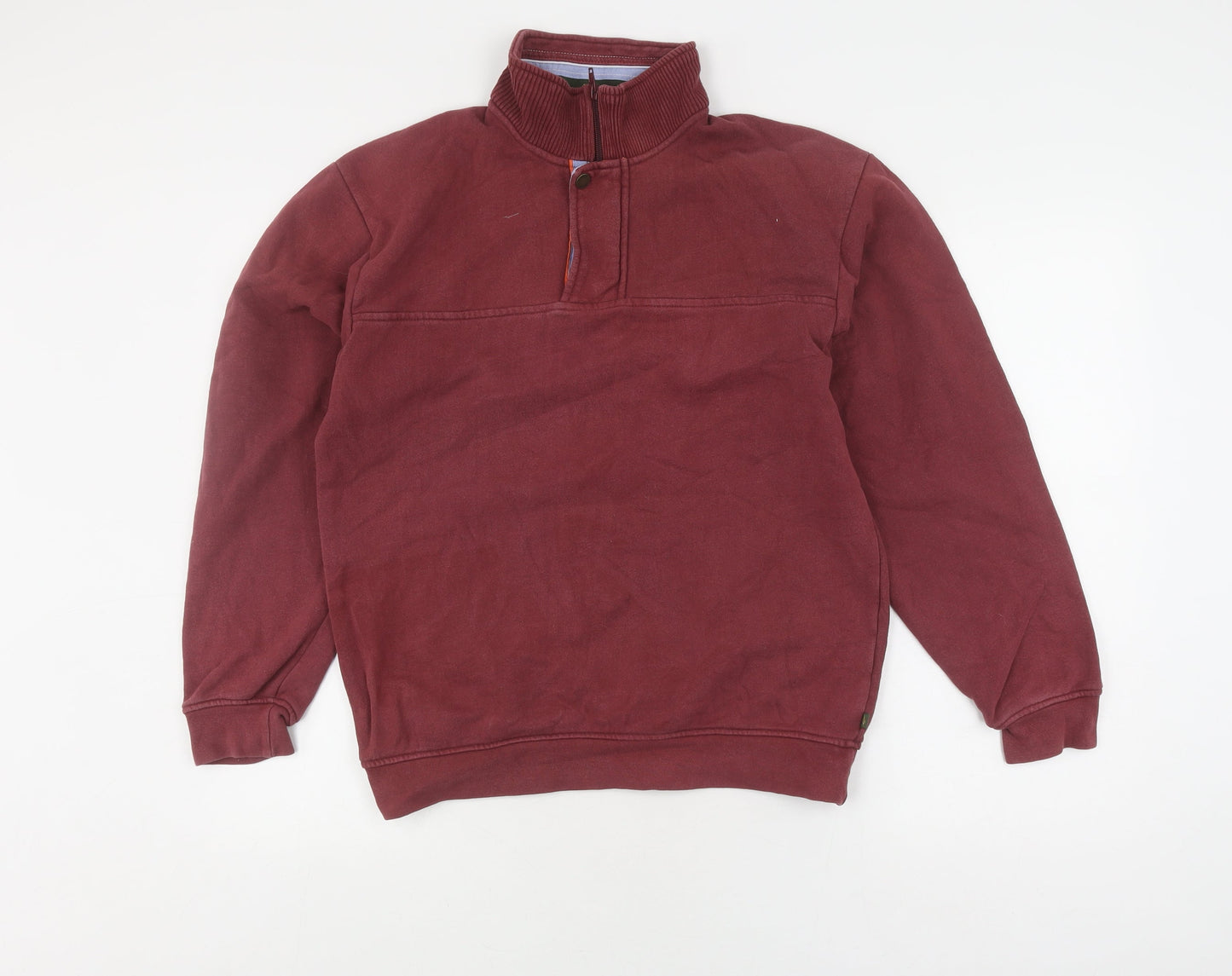 Mens UK Size S Orvis Red Pullover Sweatshirt
