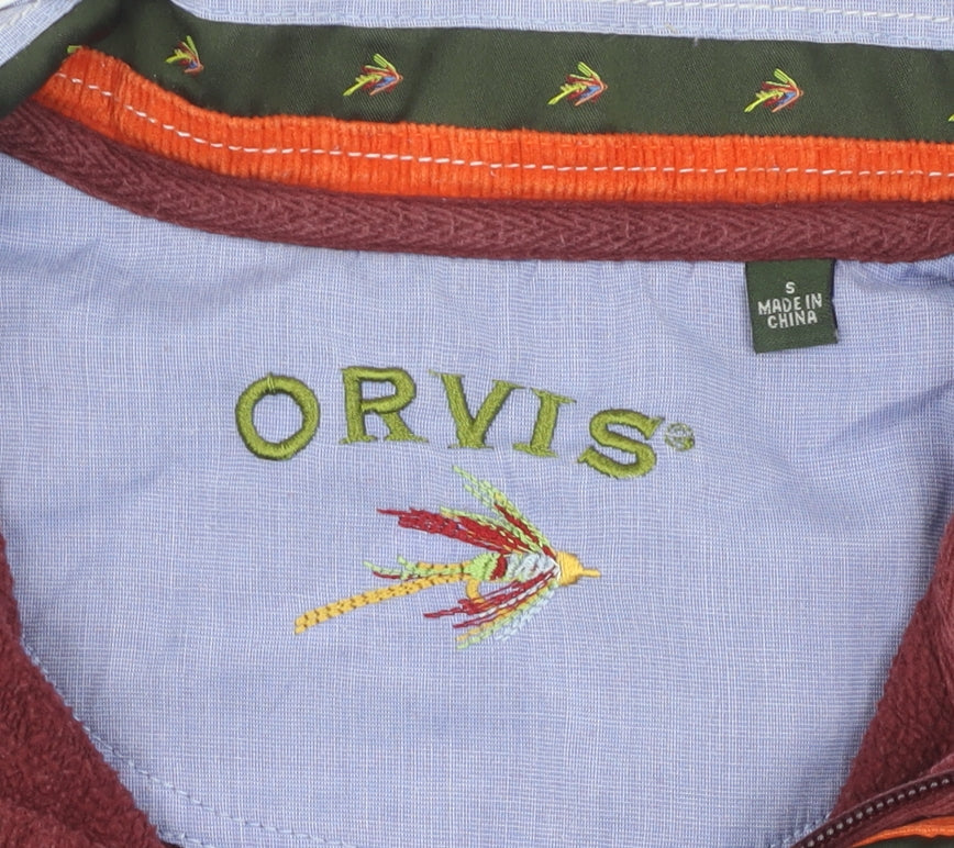 Mens UK Size S Orvis Red Pullover Sweatshirt