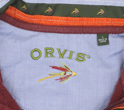 Mens UK Size S Orvis Red Pullover Sweatshirt