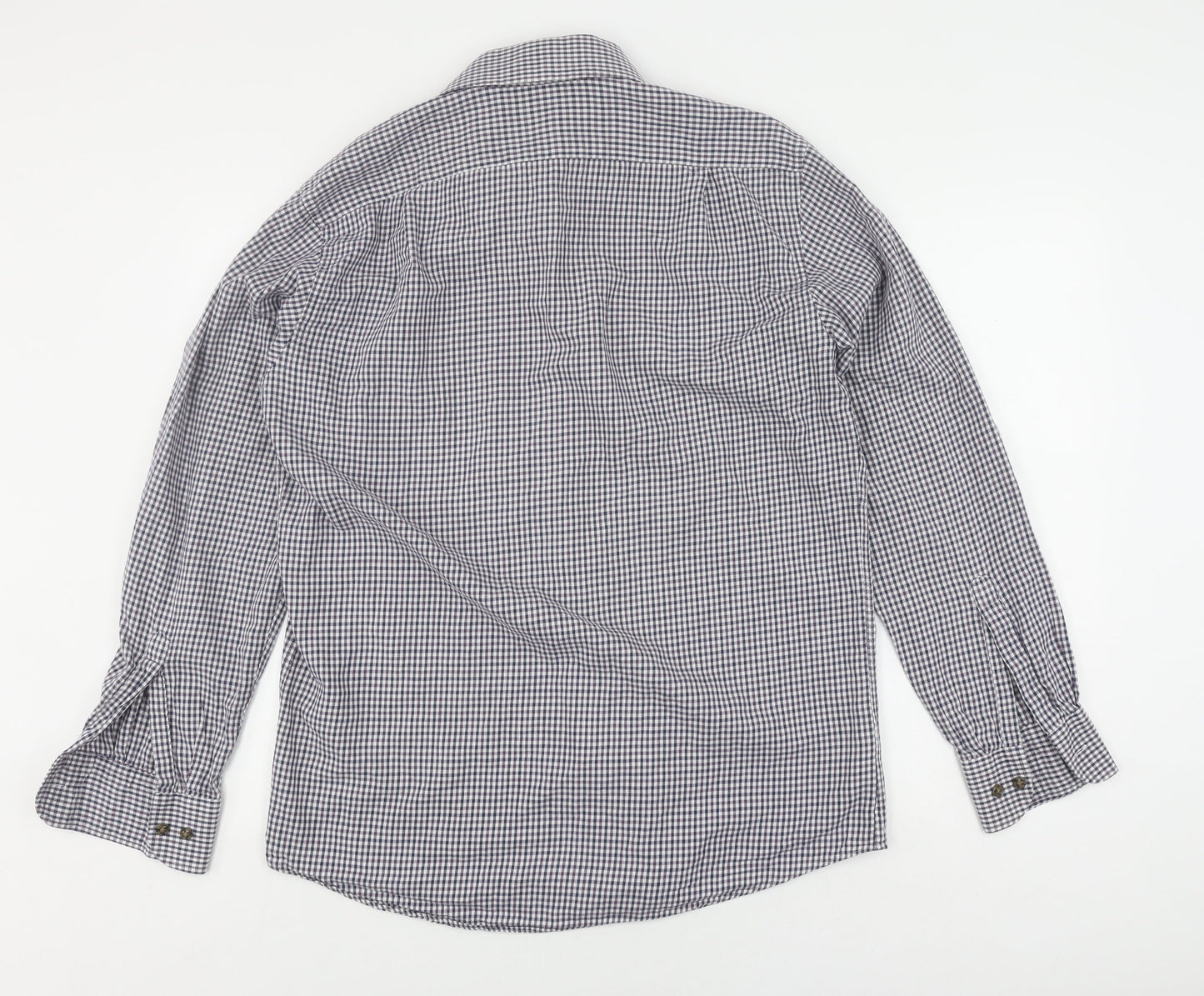 Marks and Spencer Men's Check Shirt 39in Multicoloured