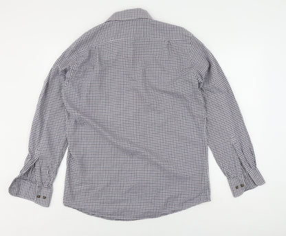 Marks and Spencer Men's Check Shirt 39in Multicoloured