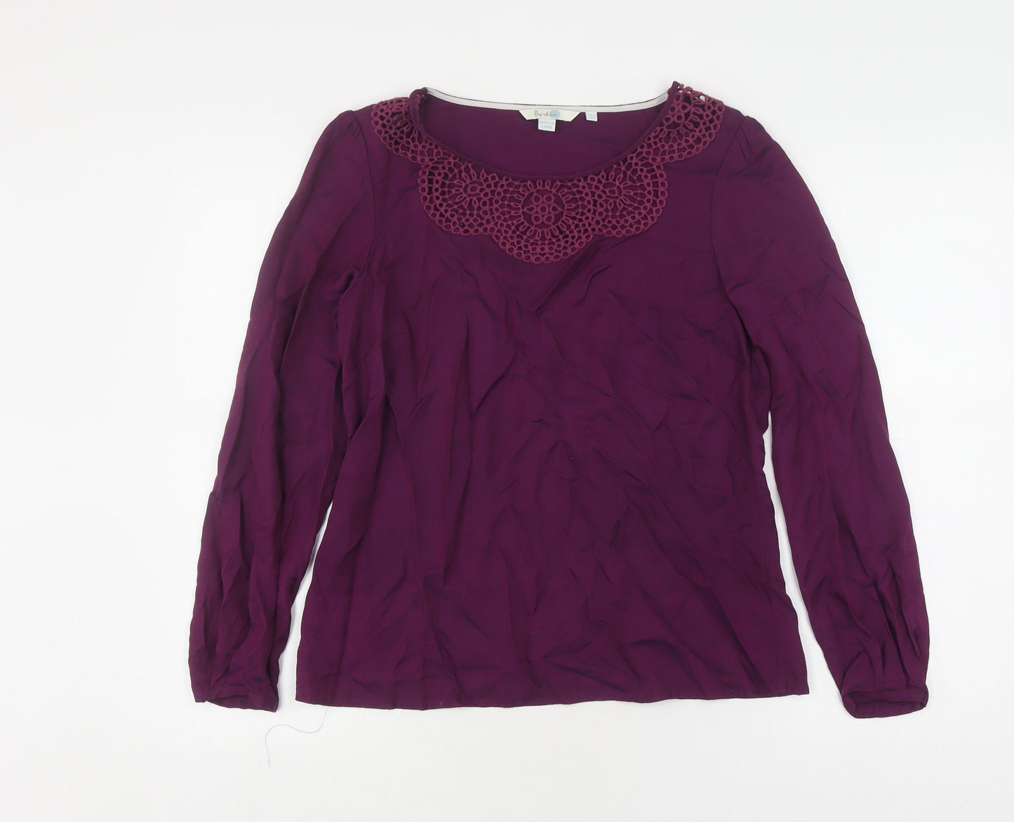 Boden Women's Purple Long Sleeve Tunic Blouse, Size 12