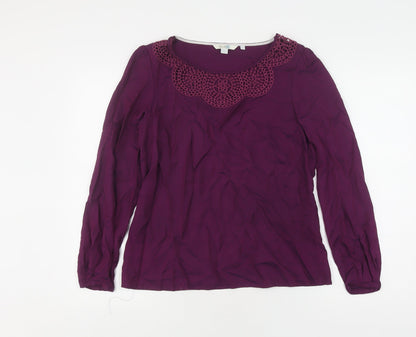 Boden Women's Purple Long Sleeve Tunic Blouse, Size 12
