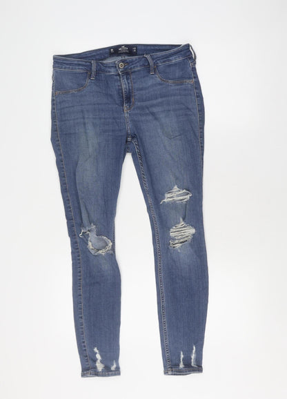 Hollister Women's Blue Distressed Jegging Jeans Size 9