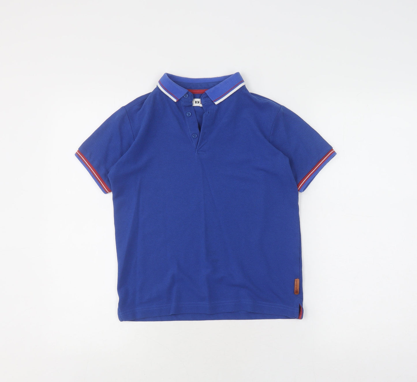 Ben Sherman Boys Blue Polo Shirt, Size 11 Years, Regular Fit