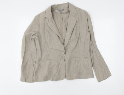 Womens UK Size 14 Laura Ashley Regular Beige Blazer