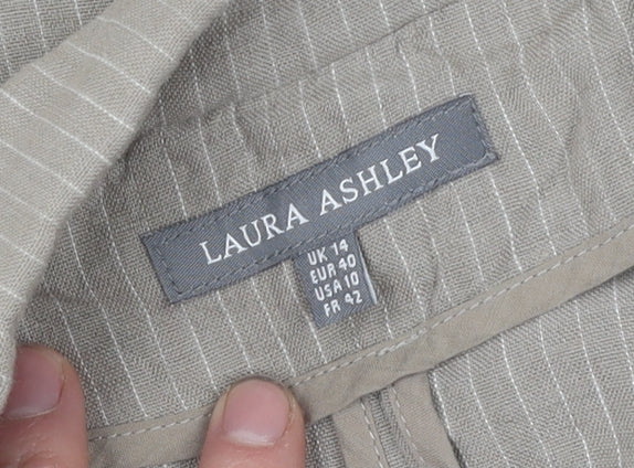 Womens UK Size 14 Laura Ashley Regular Beige Blazer