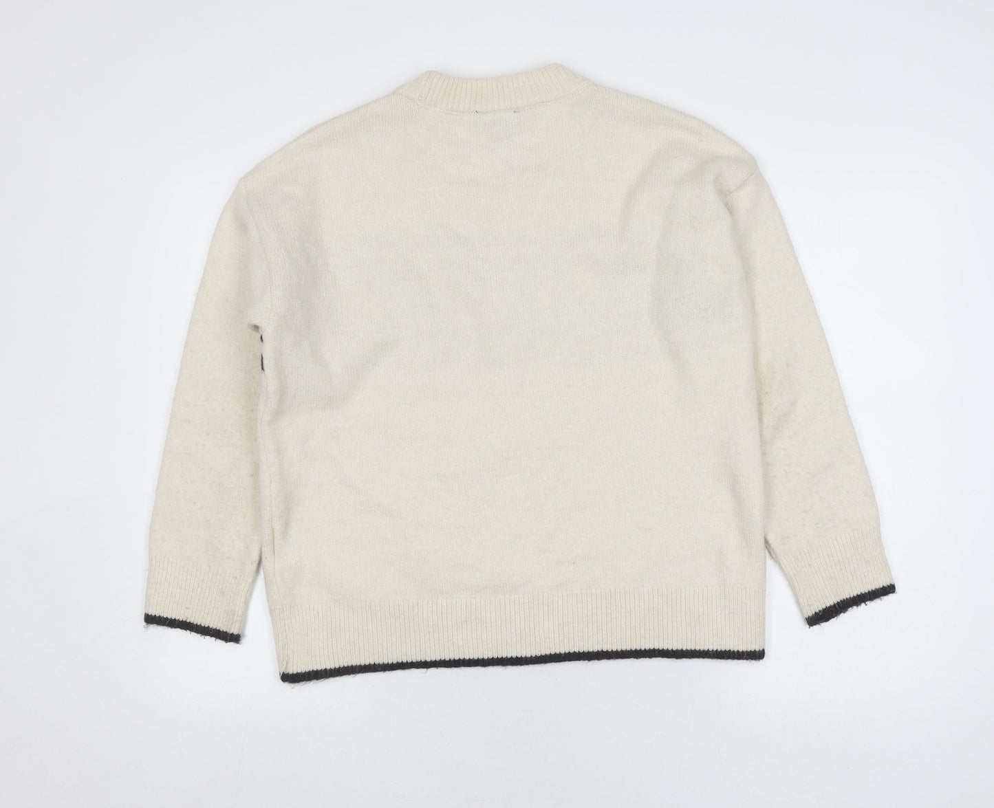 Womens UK Size S New Look Ivory Pullover Jumper