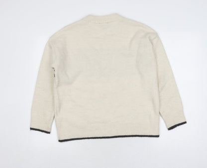 Womens UK Size S New Look Ivory Pullover Jumper