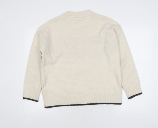 Womens UK Size S New Look Ivory Pullover Jumper