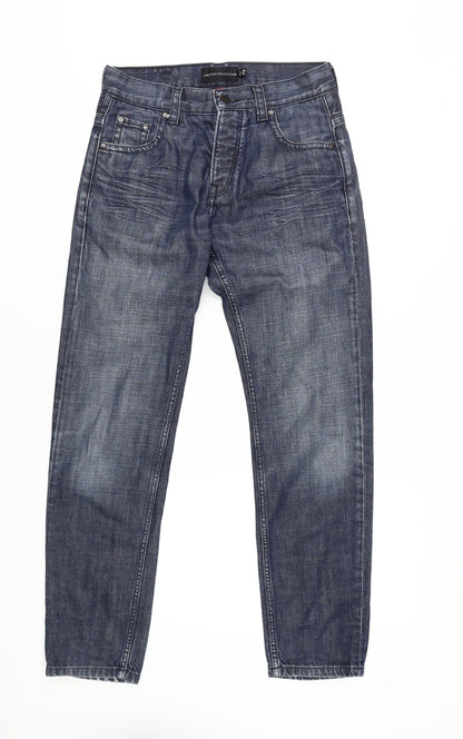 Marks and Spencer Men's Blue Straight Leg Jeans M