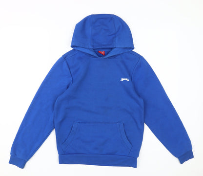 Slazenger Boys Blue Pullover Hoodie, Hooded, Size 13 Years