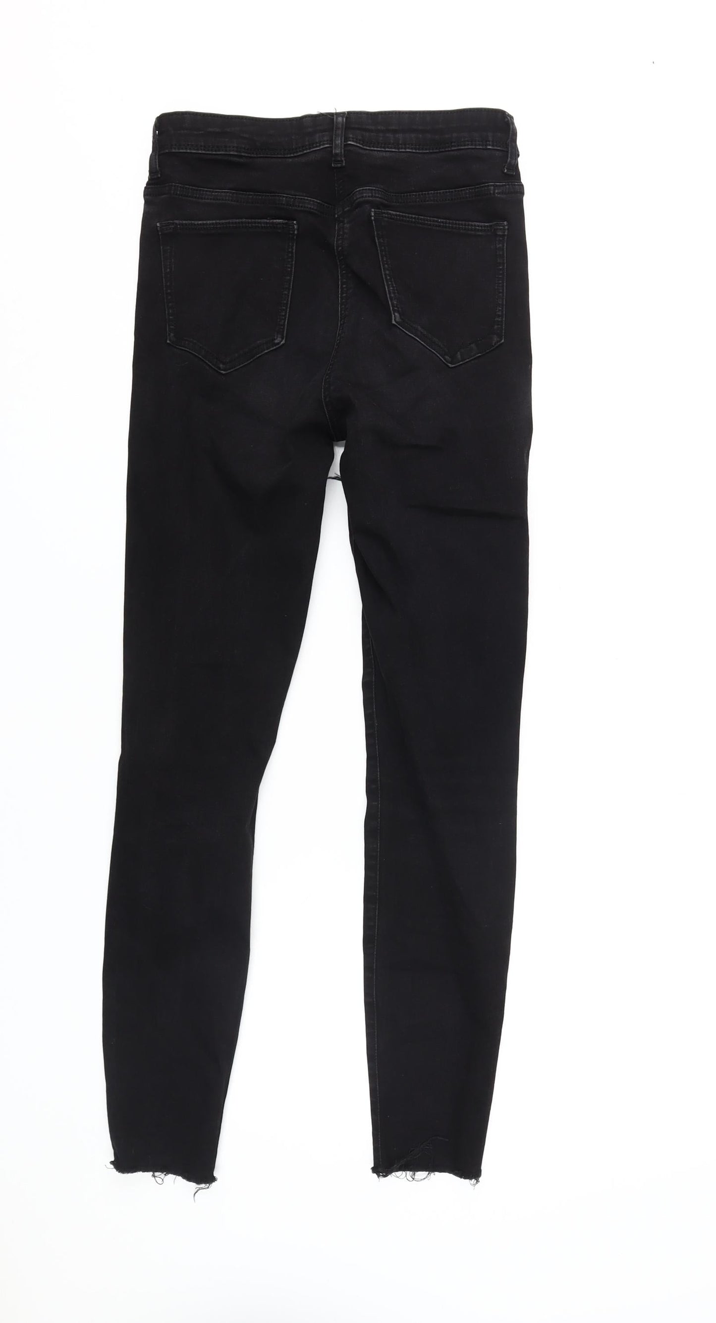 Next Women's Black Skinny Jeans Size 8 Distressed