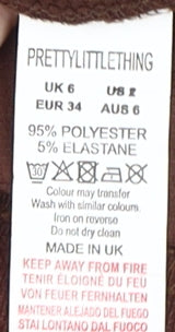 PrettyLittleThing Brown Petite Flared Jumpsuit, Size 6