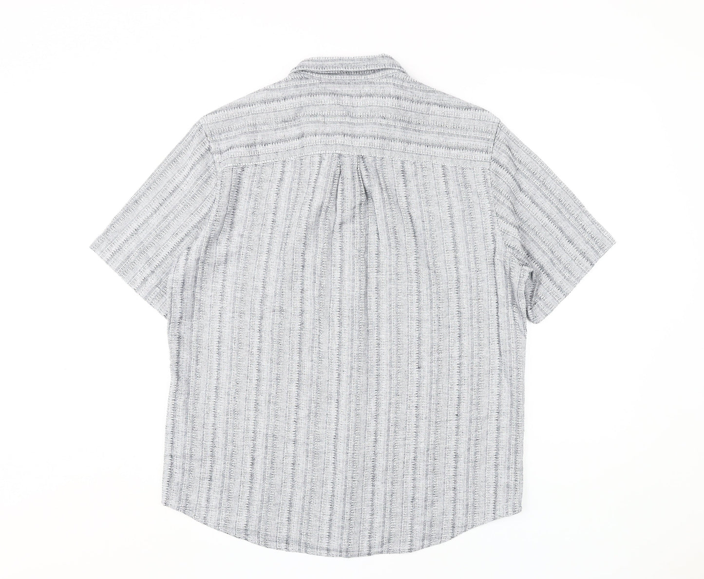 Mens UK Collar Size L Easy Smart Grey  Dress Shirt