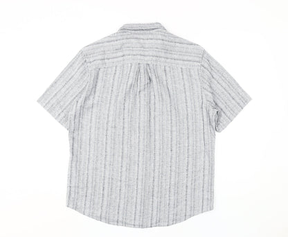 Mens UK Collar Size L Easy Smart Grey  Dress Shirt