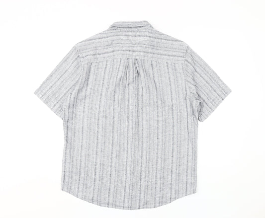 Mens UK Collar Size L Easy Smart Grey  Dress Shirt