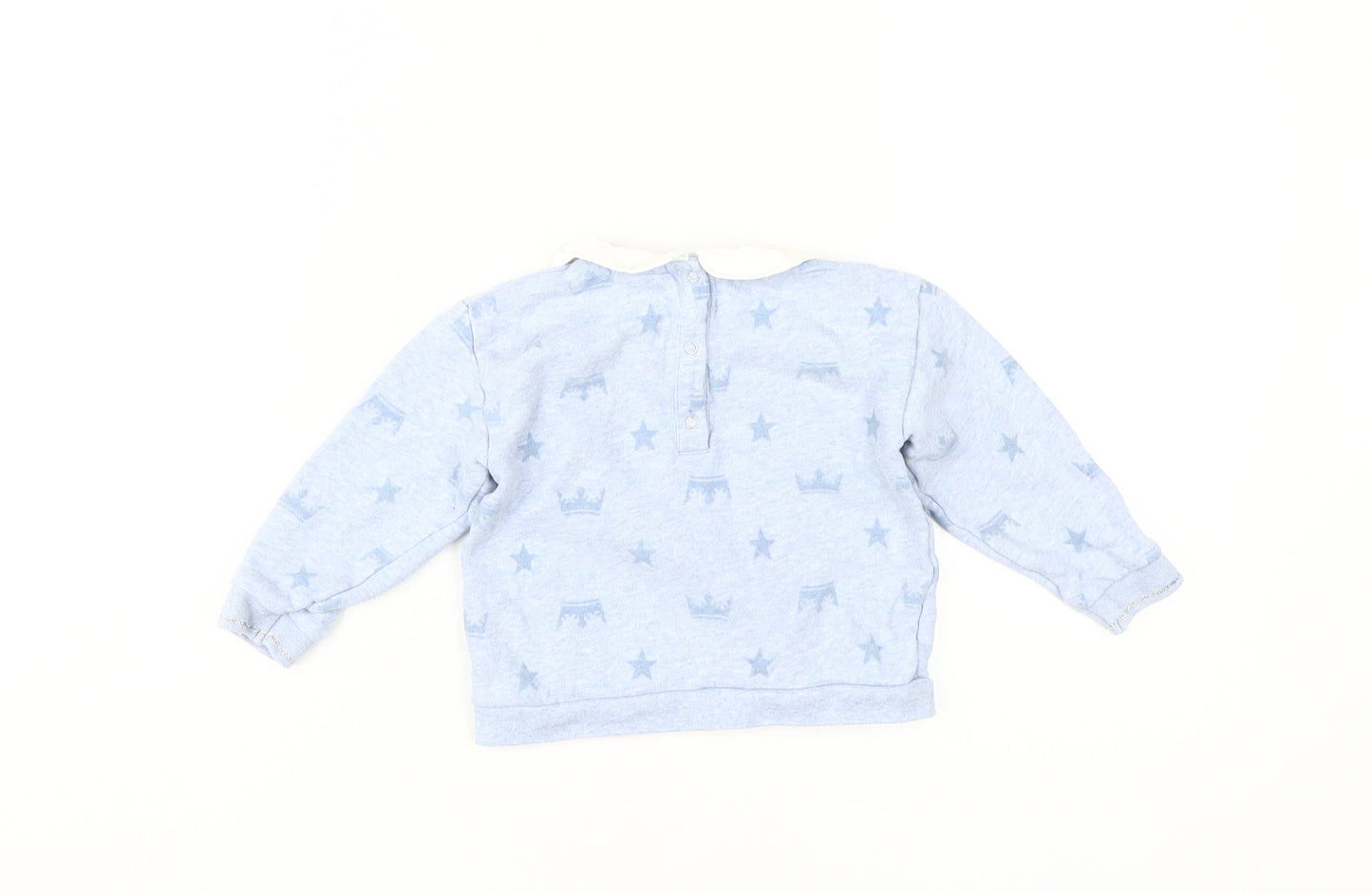 River Island Blue Baby Top, 12-18 Months, Cotton, Stars