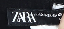 Womens UK Size XS Zara  Ankle Black Leggings