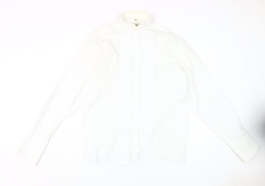 Scott Taylor Men's White Dress Shirt, Size 16/41, Classic Fit