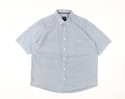 James Pringle Men's Blue Cotton Button-Up Shirt L