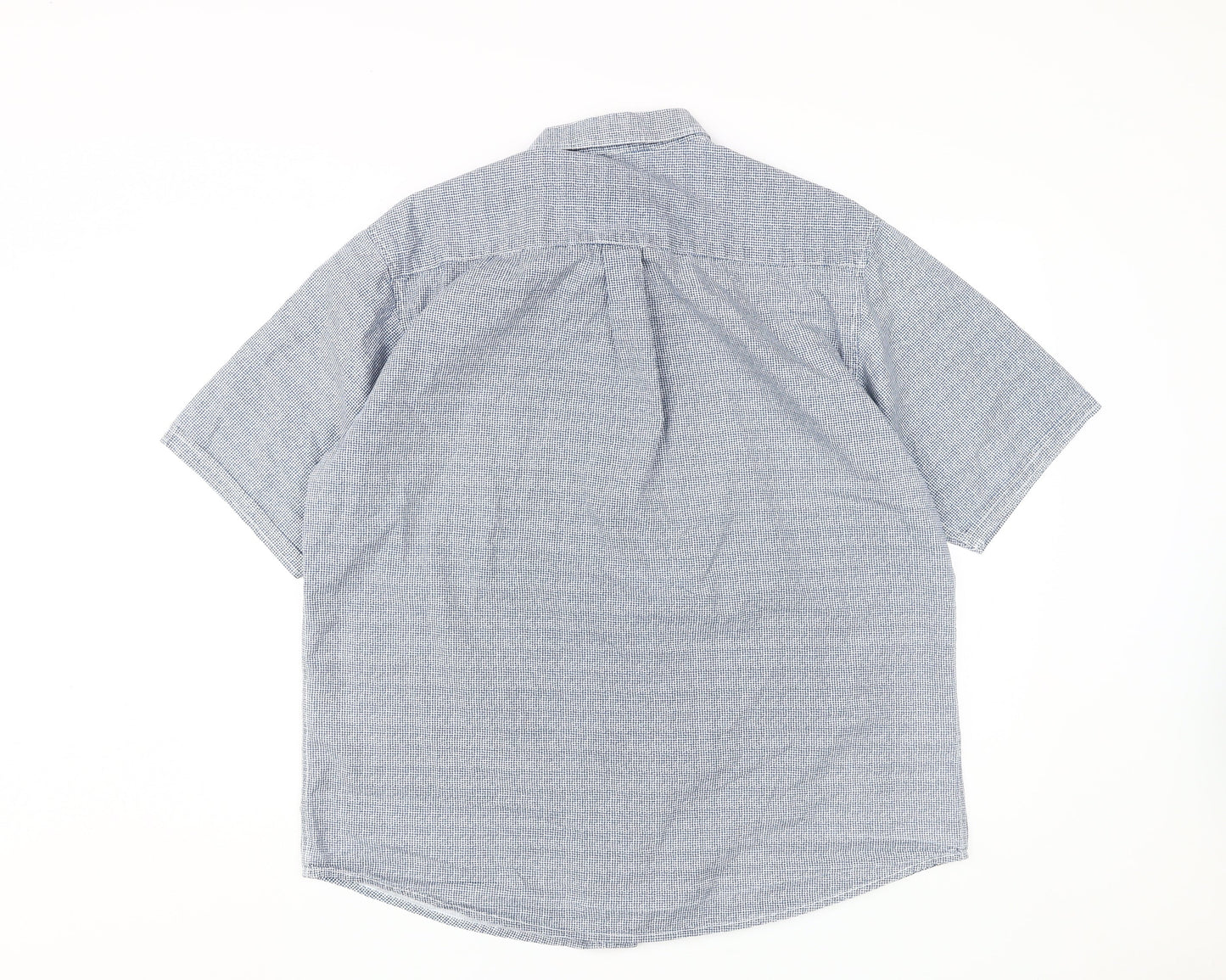 James Pringle Men's Blue Cotton Button-Up Shirt L