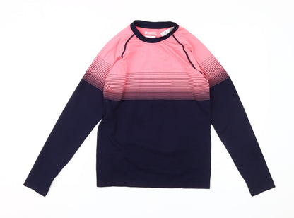 Mountain Warehouse Girls Pink & Black Long Sleeve Top, 13 Years