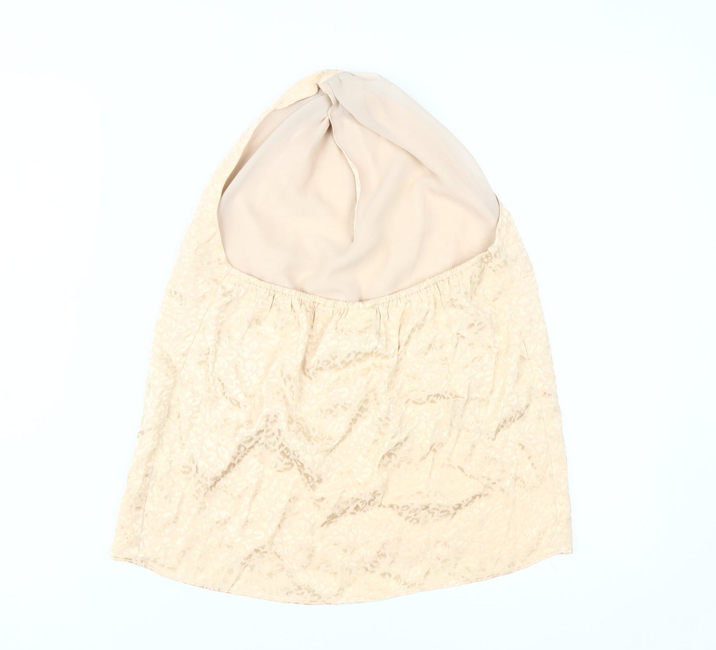 River Island Women's Beige Halter Camisole Blouse Size 10