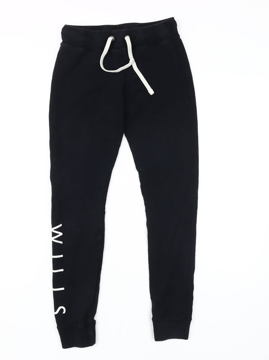 Jack Wills Women's Black Jogger Trousers Size 6