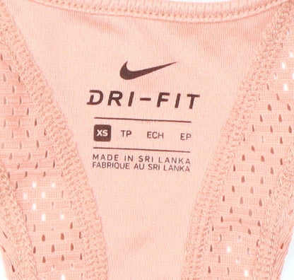 Nike Women's Pink Dri-Fit XS Tank Top for Gym & Running
