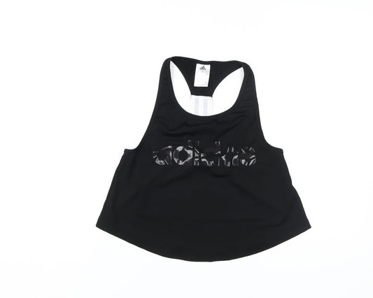 Adidas Women's Black Tank Top, Size S, Racerback, Gym Wear