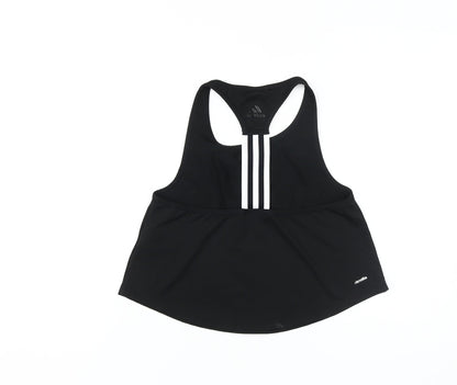 Adidas Women's Black Tank Top, Size S, Racerback, Gym Wear