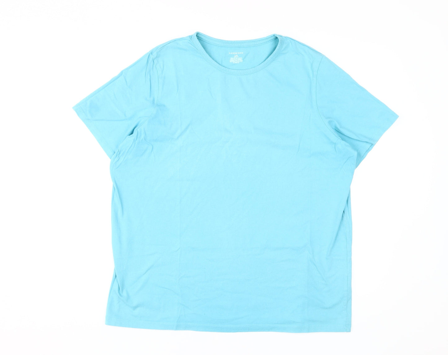 Womens UK Size 16 Lands' End Blue Basic T-Shirt