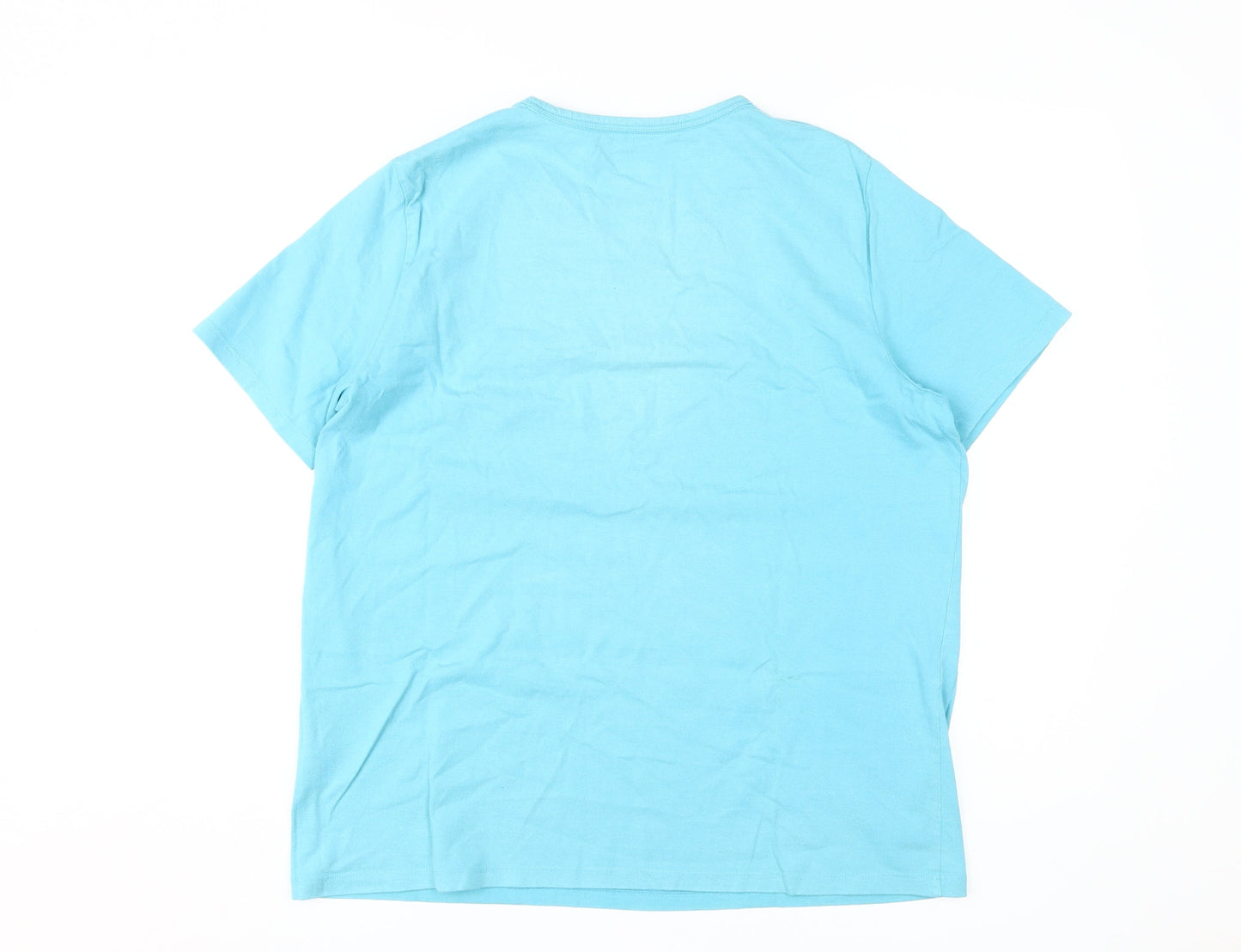Womens UK Size 16 Lands' End Blue Basic T-Shirt