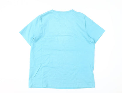 Womens UK Size 16 Lands' End Blue Basic T-Shirt