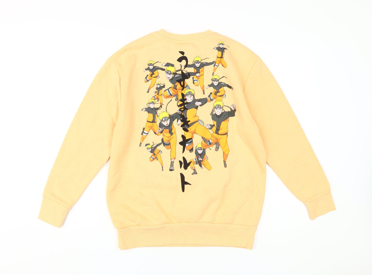 Naruto Shippuden Boys' Orange Graphic Pullover Sweatshirt 11-12Y